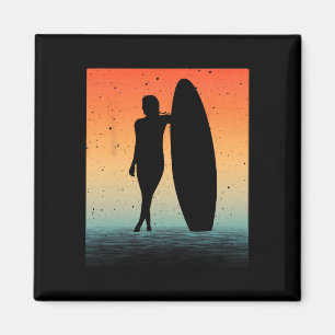Surferkunst voor vrouwen Meisjes Surfplank Watersu Magneet