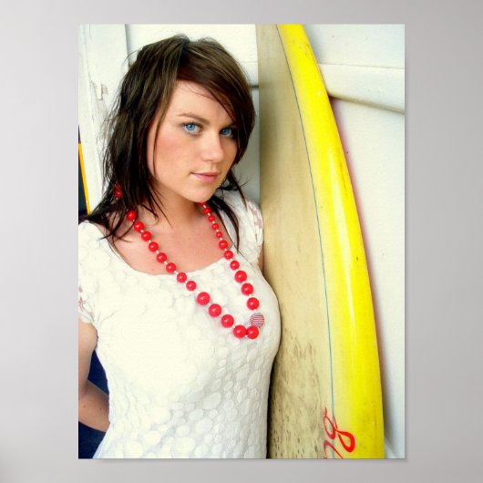 surfermeisje poster (Voorkant)