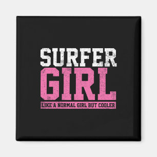 Surfermeisje surfen cadeau magneet