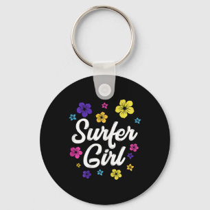 Surfermeisje Surfen Retro Vintage Surf Cadeau Vrou Sleutelhanger