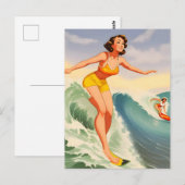 Surfermeisjes Briefkaart (Voorkant / Achterkant)