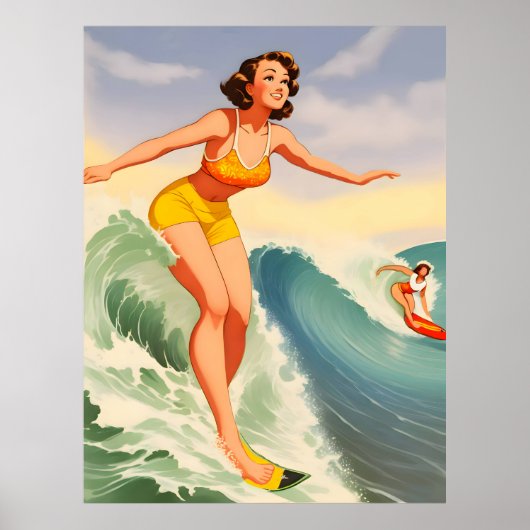 Surfermeisjes Poster (Voorkant)