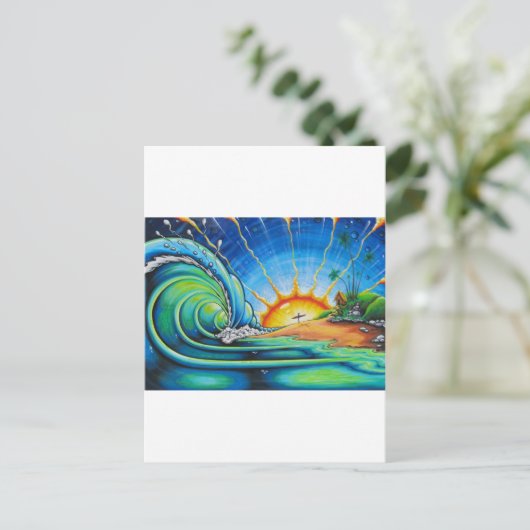 Surferontwerp Briefkaart (Staand voorkant)