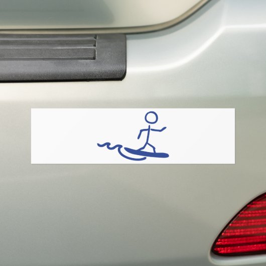 surferpictogram bumpersticker (Op auto)