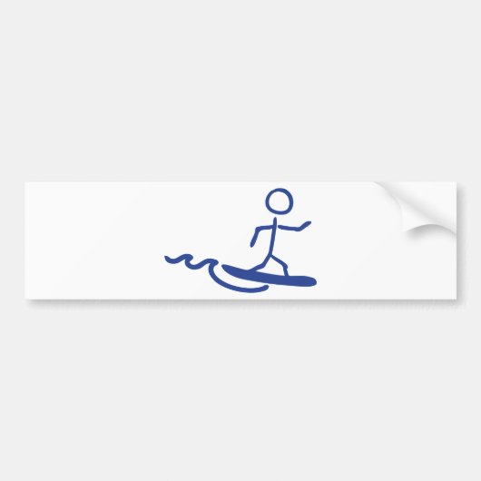 surferpictogram bumpersticker (Voorkant)