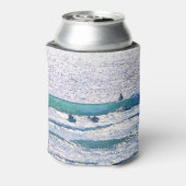 Surfers Aqua Blue Ocean Art Koelbox Blikjeskoeler (Blikje Achterkant)