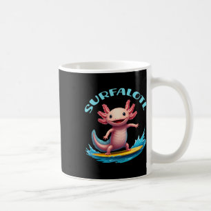 Surfers Axolotl Surfalotl Grappige Oceaan Strand Koffiemok