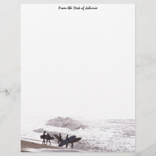 Surfers Beach Personalized Letterhead