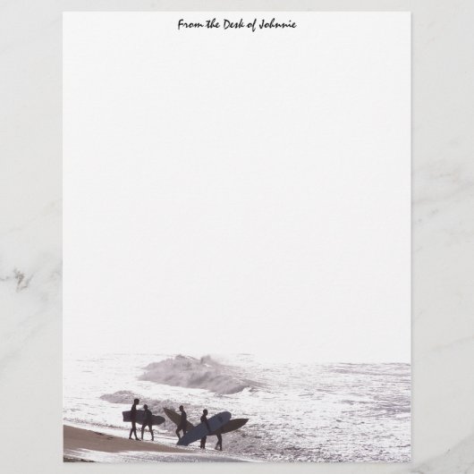 Surfers Beach Personalized Letterhead (Voorkant)