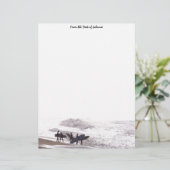 Surfers Beach Personalized Letterhead (Staand voorkant)