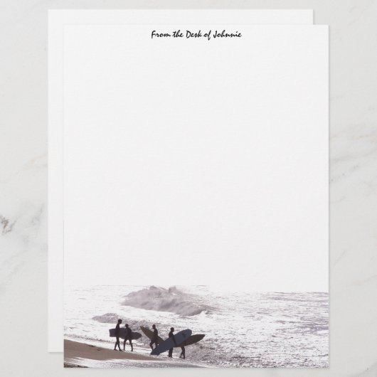 Surfers Beach Personalized Letterhead (Voorkant / Achterkant)