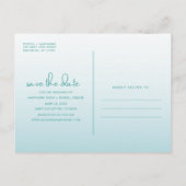 Surfers Beach Wedding Save the Date Briefkaart (Achterkant)