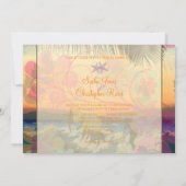 SURFERS BIJ ZONSONDERGANG/HAWAII/DIY UITNODIGINGEN (Achterkant)