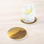 Surfers bij zonsondergang zandsteen onderzetter (Zijkant)