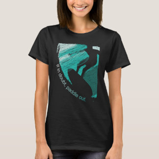 Surfers Blue Tube Wave Rider Pencil Schets T-shirt