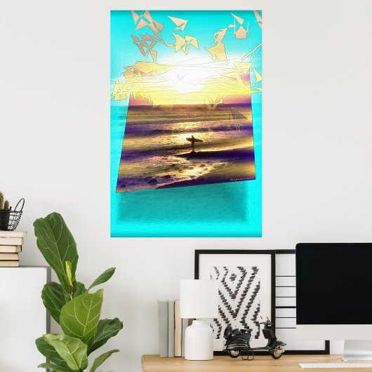 Surfer's droomserie #1 poster (Thuiskantoor)