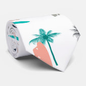 Surfers en palmbomen stropdas (Opgerold)