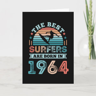 Surfers, geboren in 1964 60th Birthday surfing Gif Kaart