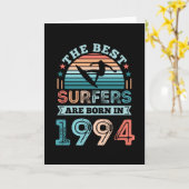 Surfers, geboren in 1994 30th Birthday surfing Gif Kaart (Gele Bloem)