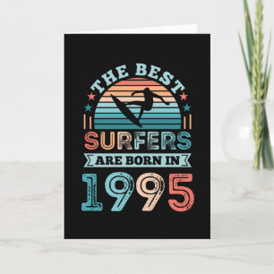 Surfers, geboren in 1995 30th Birthday surfing Gif Kaart