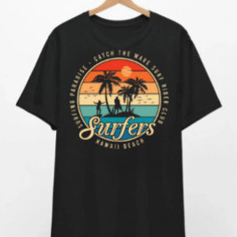 Surfers Hawaii Beach T-shirt