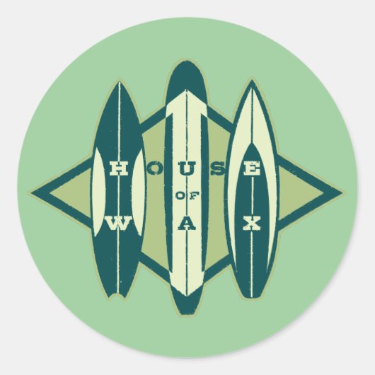 Surfer's House of Wax Ronde Sticker (Voorkant)