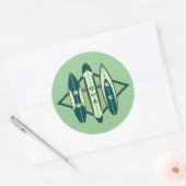 Surfer's House of Wax Ronde Sticker (Envelop)