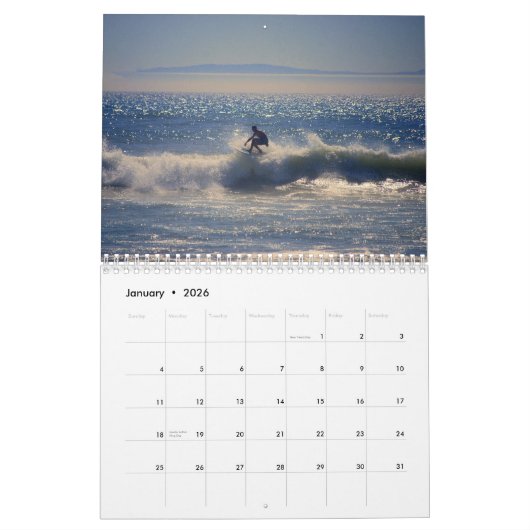 Surfers Kalender (Jan 2026)