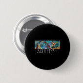 Surfers Mid-eeuwse Moderne Kubisme Impressionistis Ronde Button 5,7 Cm (Voorkant /achterkant)