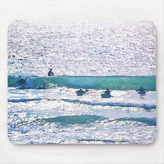 Surfers Ocean Water Art Muismat (Voorkant)