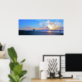 Surfers op zonsopgang poster (Thuiskantoor)