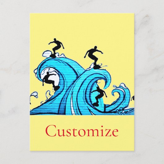 Surfers Overal Thunder_Cove Briefkaart (Voorkant)