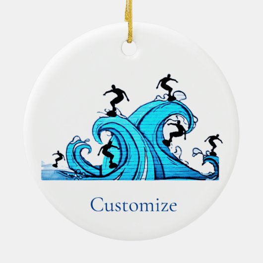 Surfers Overal Thunder_Cove Keramisch Ornament (Achterkant)