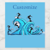 Surfers Overal Thunder_Cove Wijn Etiket (Enkel label)