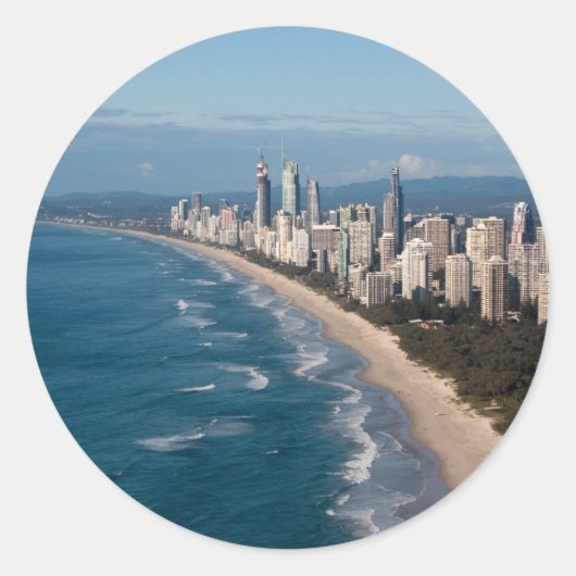 Surfers Paradise Gold Coast Queensland Australië Ronde Sticker (Voorkant)