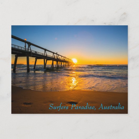 Surfers Paradise Jetty op Sunrise Briefkaart (Voorkant)