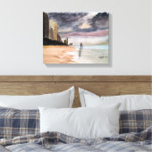 SURFERS PARADISE Queensland Australia WATERVERF Canvas Afdruk (Insitu (Slaapkamer))