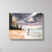 SURFERS PARADISE Queensland Australia WATERVERF Canvas Afdruk (Voorkant)