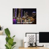 Surfers Paradse nachtlichten Poster (Thuiskantoor)