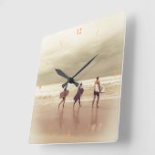 Surfers Retroklok. Vierkante Klok (Hoek)