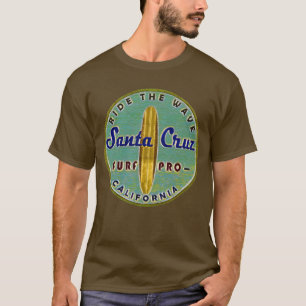 Surfers Santa Cruz  Retro, onderdruk T-shirt