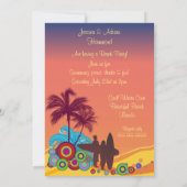 Surfers & Sunset Beach Party Kaart (Achterkant)