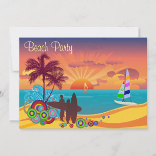 Surfers & Sunset Beach Party Kaart