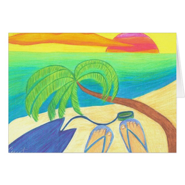 Surfer's Sunset BLANK (Voorkant Horizontaal)