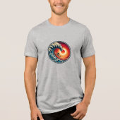 Surfer's Sunset Wave Tri-Blend Shirt (Voorkant)