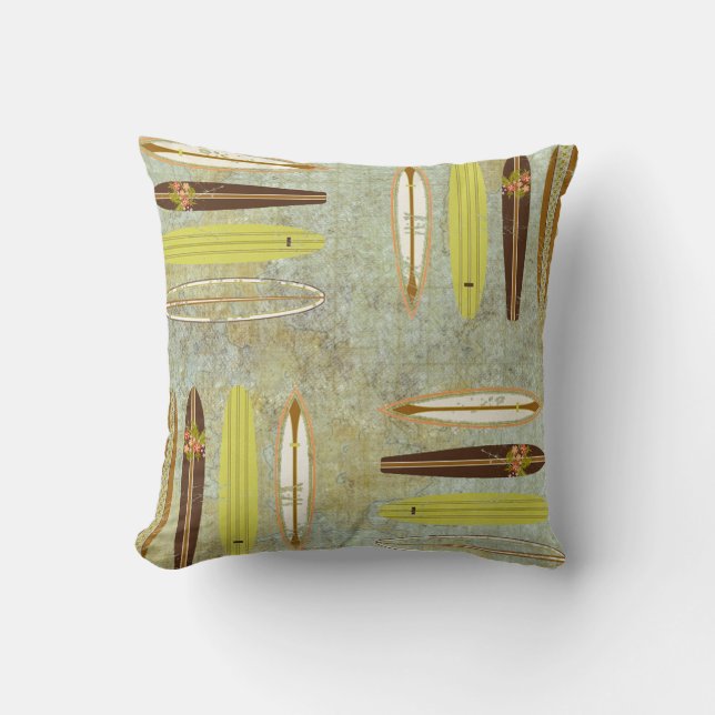 surfers surfplanken werpen kussen formica blauw (Voorkant)