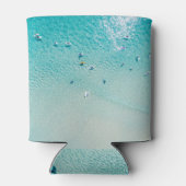 Surfers uitzicht, heldere oceaan. blikjeskoeler (Achterkant)