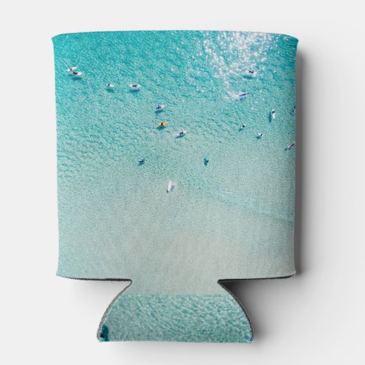 Surfers uitzicht, heldere oceaan. blikjeskoeler (Achterkant)