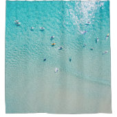 Surfers uitzicht, heldere oceaan. douchegordijn (Voorkant)