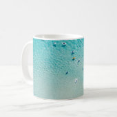 Surfers uitzicht, heldere oceaan. koffiemok (Voorkant links)